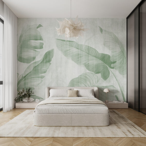 Folhas exuberantes em tons verdes suaves. Folhas exuberantes em tons verdes suaves.