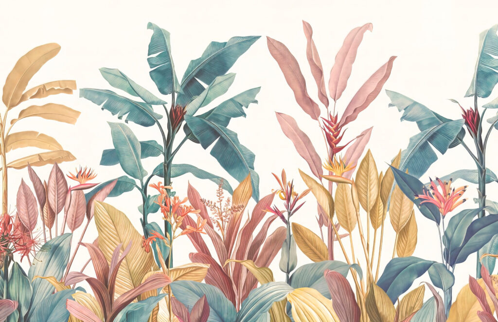 Papel de parede com plantas e flores Papel de parede com plantas e flores