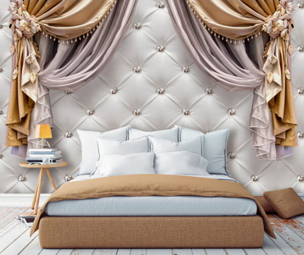 Cortinas elegantes com pormenores decorativos. Cortinas elegantes com pormenores decorativos.