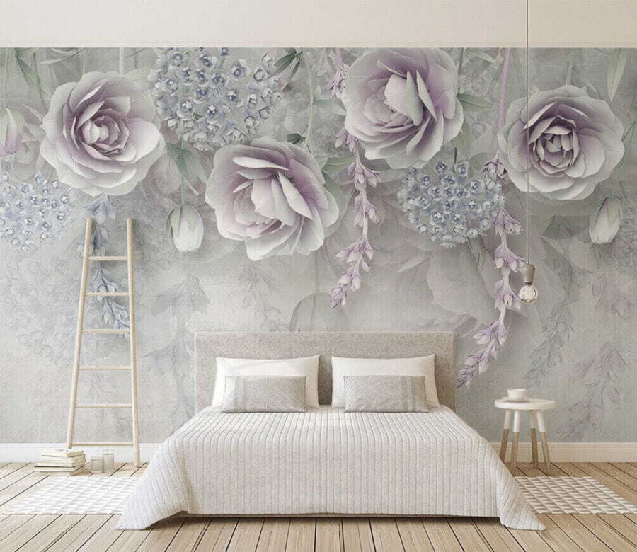 Flores delicadas em tons suaves.