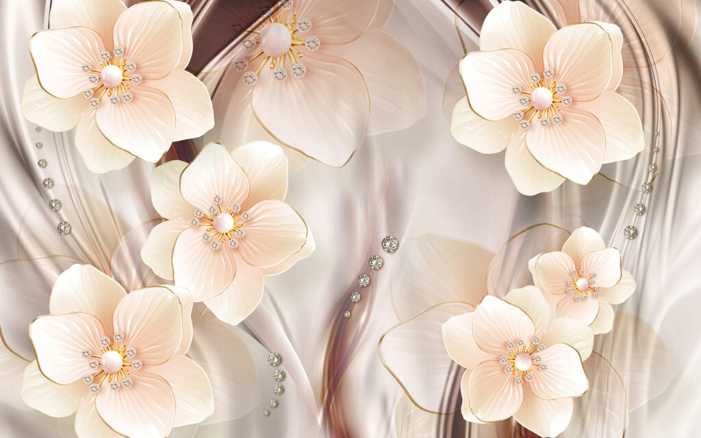 Flores delicadas num cenário suave Flores delicadas num cenário suave