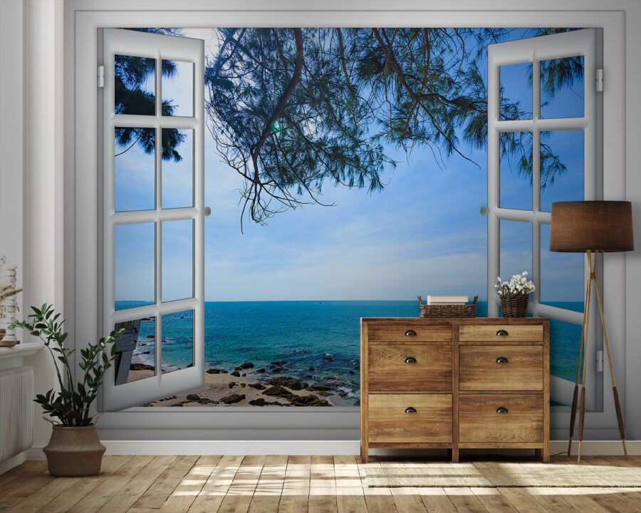 Janela com vista para o mar