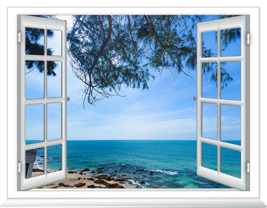 Janela com vista para o mar