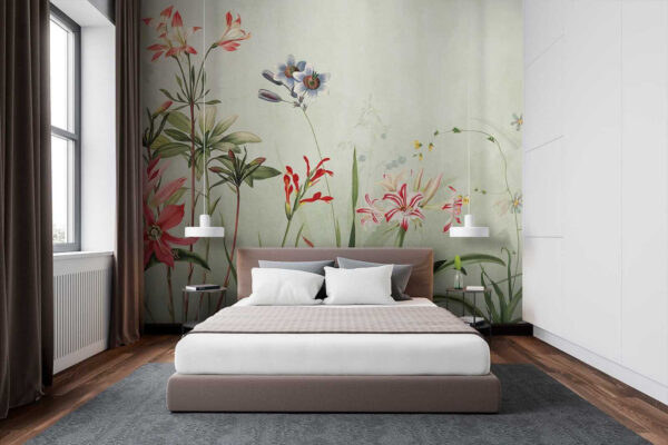 Flores vibrantes em tons verdes suaves. Flores vibrantes em tons verdes suaves.