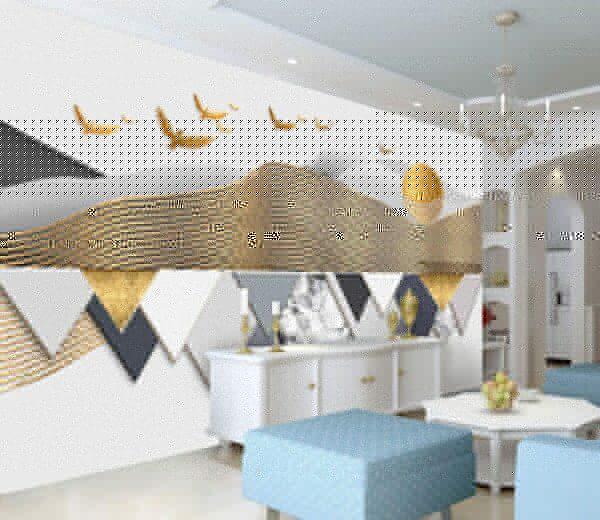 Papel de parede com pássaros a voar no céu Papel de parede com pássaros a voar no céu