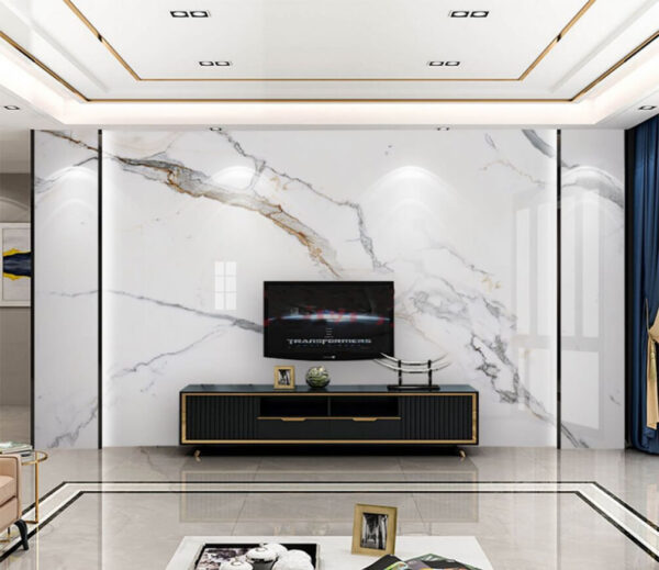 Mármore branco elegante com veios cinzentos Mármore branco elegante com veios cinzentos