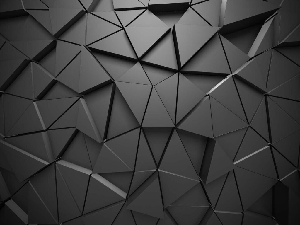 Padrão triangular preto numa superfície Padrão triangular preto numa superfície