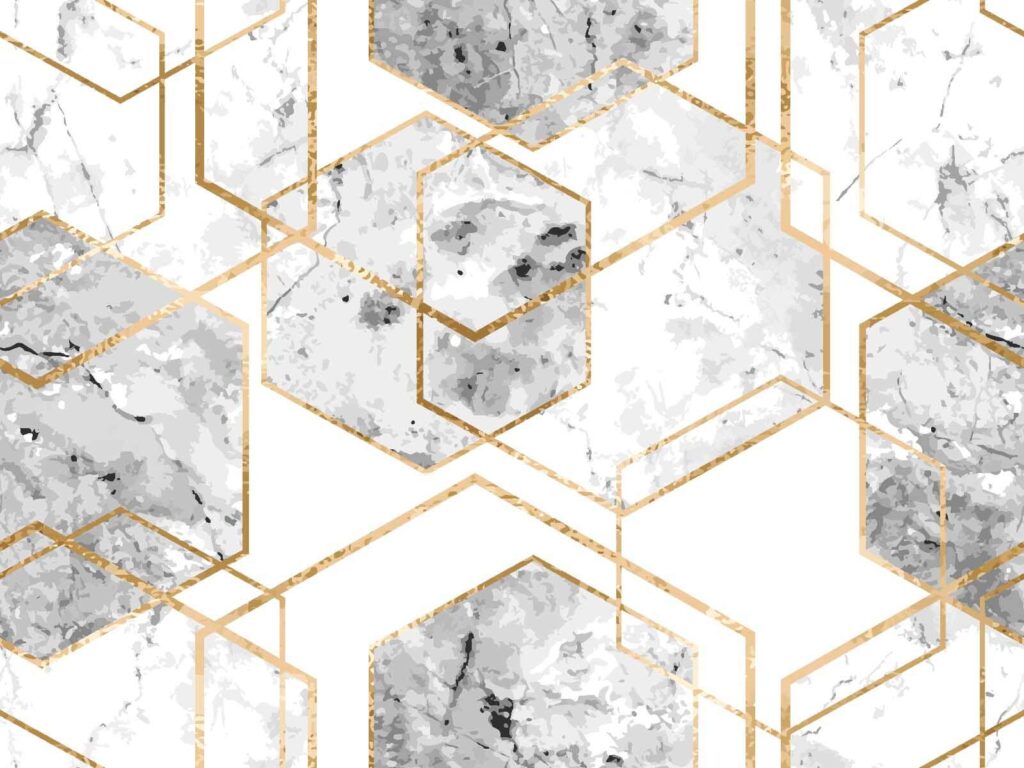 Design elegante com padrão de mármore hexagonal. Design elegante com padrão de mármore hexagonal.