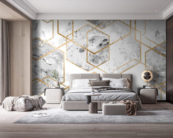 Design elegante com padrão de mármore hexagonal. Design elegante com padrão de mármore hexagonal.