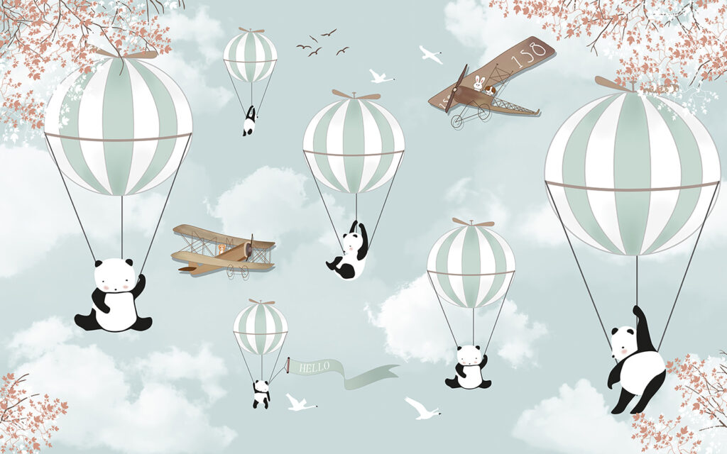 Pandas e balões de ar quente no céu u04394p 1024x640 - Pandas e balões de ar quente no céu