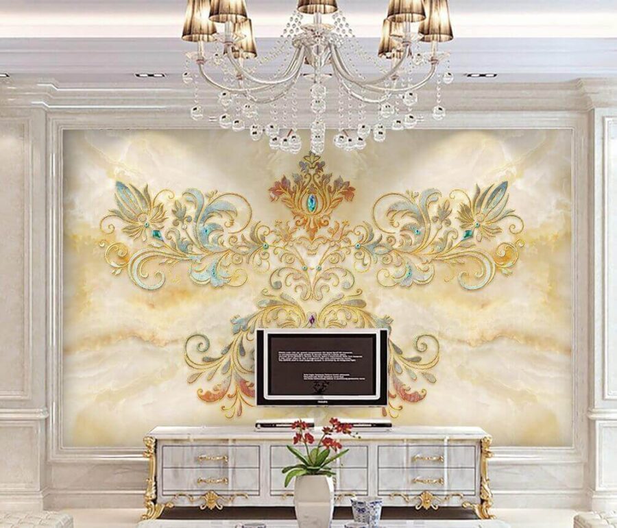 Papel de parede Design intrincado com pormenores elegantes - Image 2