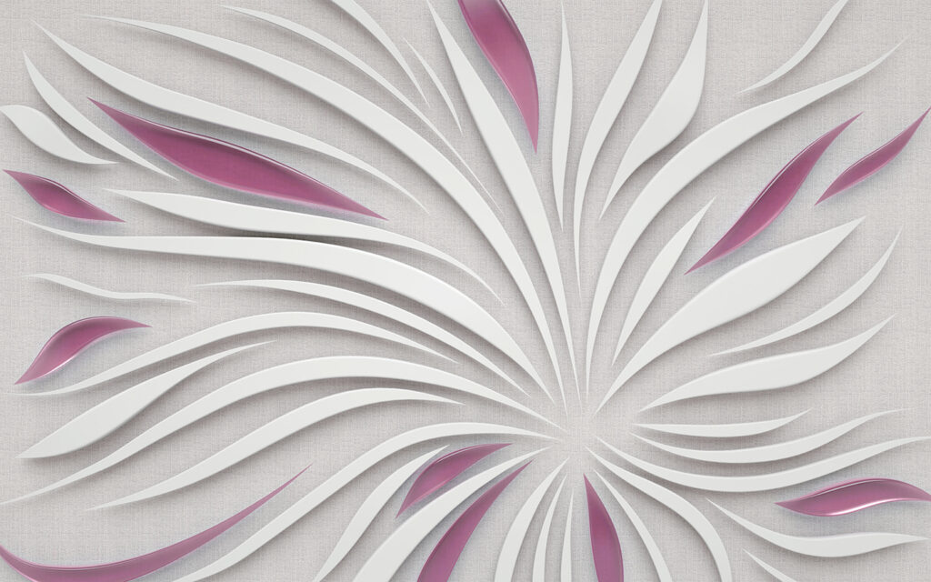 Um desenho branco e roxo Um desenho branco e roxo