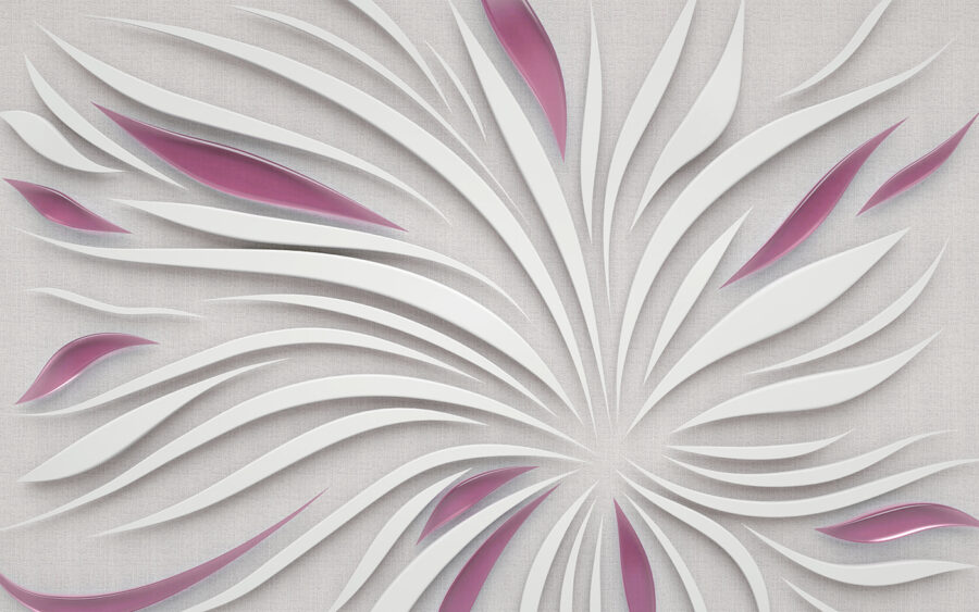 Um desenho branco e roxo