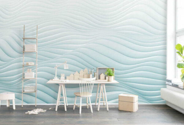 Padrão ondulado branco e azul Padrão ondulado branco e azul