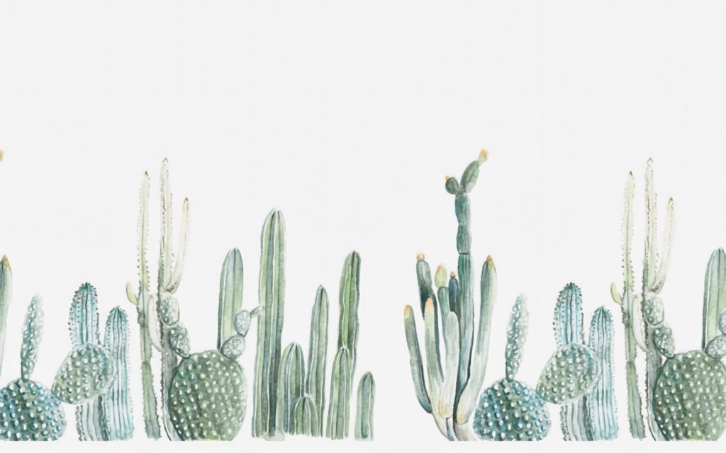 Grupo de cactos sobre um fundo branco Grupo de cactos sobre um fundo branco