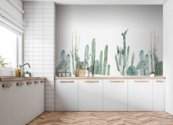 Grupo de cactos sobre um fundo branco Grupo de cactos sobre um fundo branco
