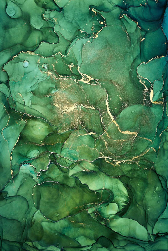 Camadas abstractas de tons verdes profundos Camadas abstractas de tons verdes profundos