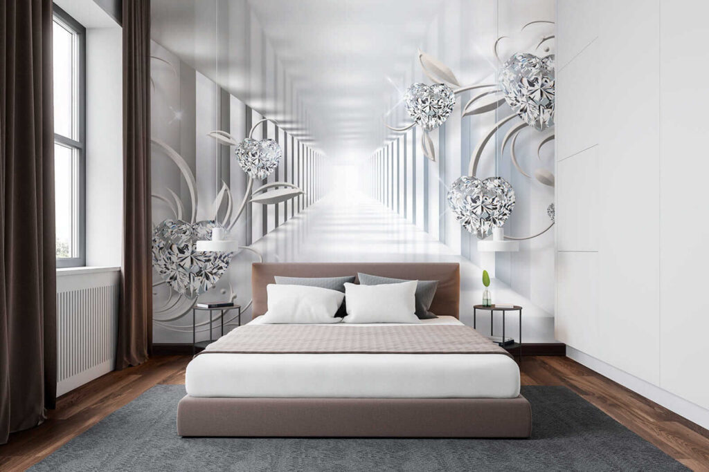 Corredor branco com diamantes e flores u07513pib2 1024x683 - Corredor branco com diamantes e flores
