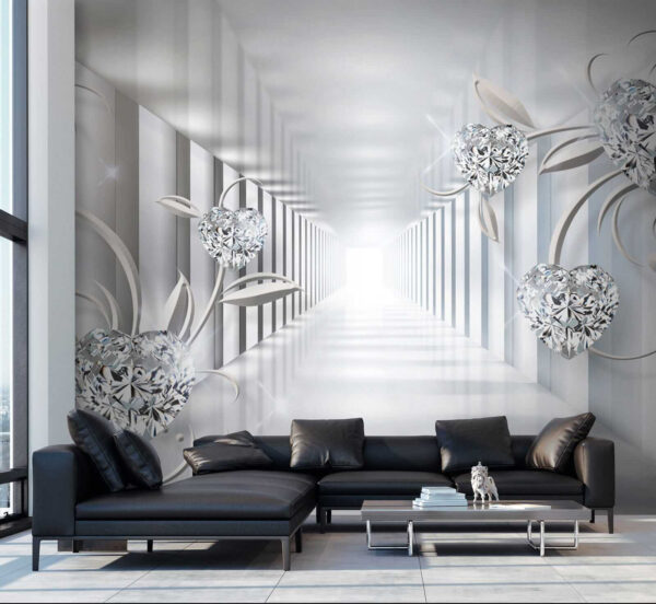 Corredor branco com diamantes e flores u07513pig1 600x552 - Corredor branco com diamantes e flores