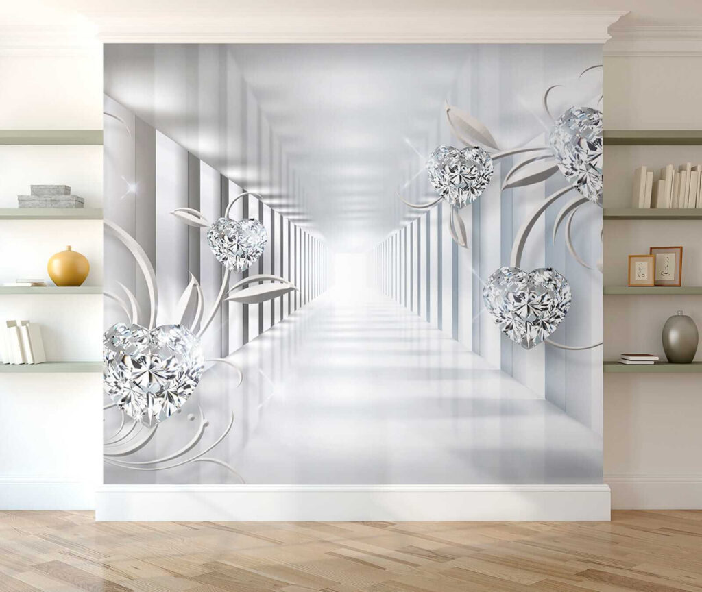Corredor branco com diamantes e flores u07513pih1 1024x864 - Corredor branco com diamantes e flores