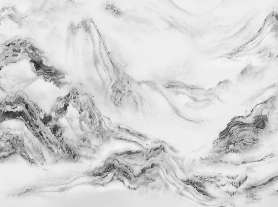 Desenho de padrão abstrato de mármore monocromático.