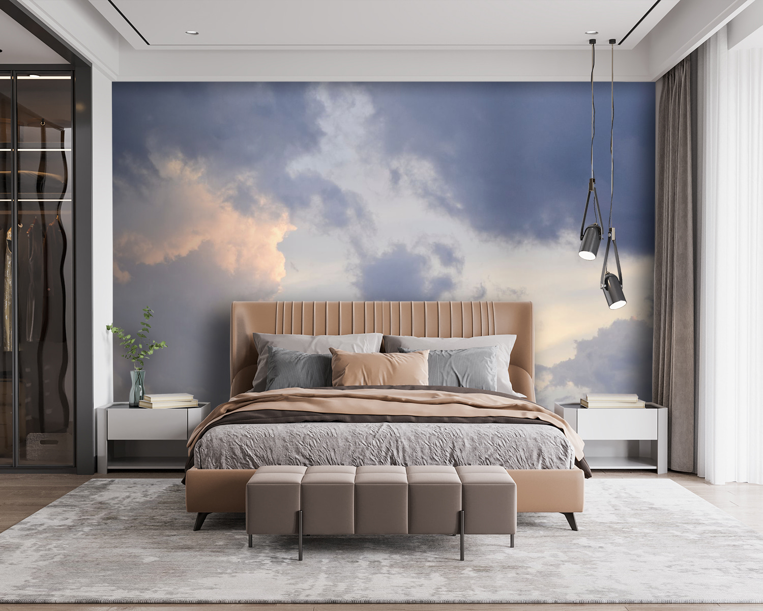 Cloudy sky with clouds