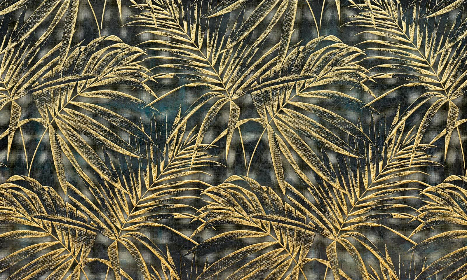 Folhas tropicais exuberantes num padrão elegante u14936p - Folhas tropicais exuberantes num padrão elegante - tegory