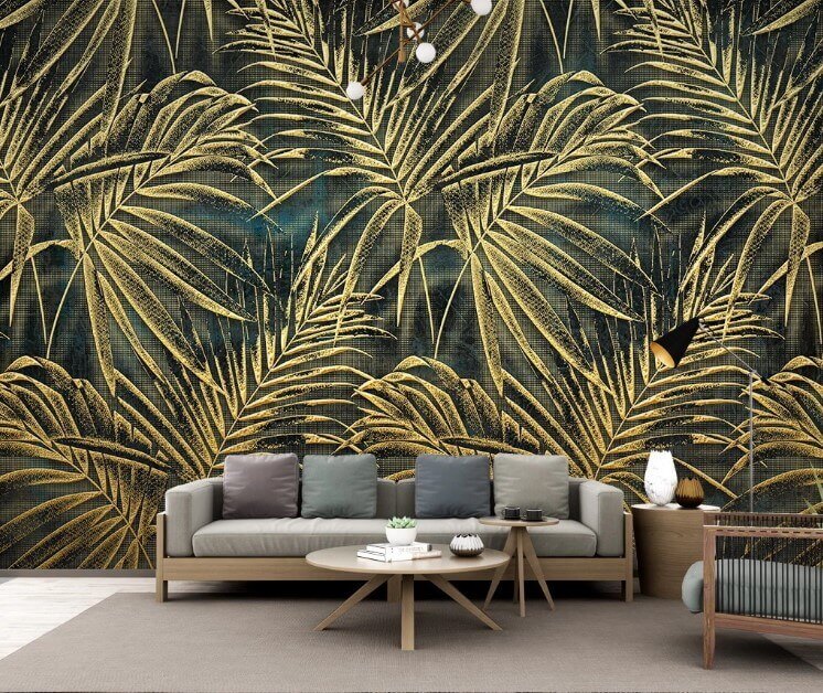 Folhas tropicais exuberantes num padrão elegante u14936pig1m - Folhas tropicais exuberantes num padrão elegante - tegory