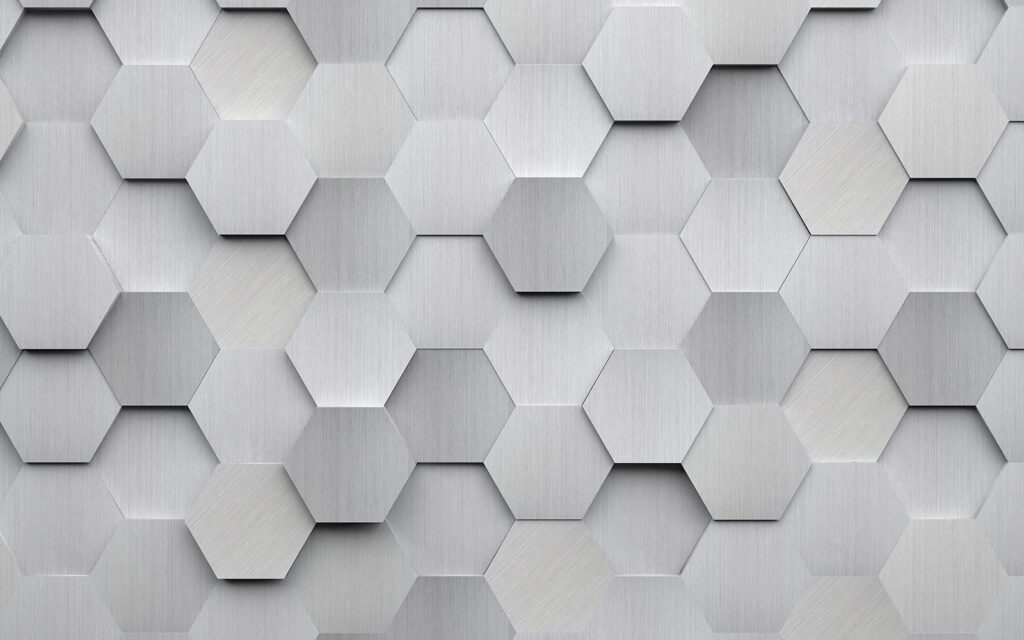 Hexágonos brancos numa parede Hexágonos brancos numa parede