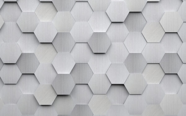 Hexágonos brancos numa parede Hexágonos brancos numa parede