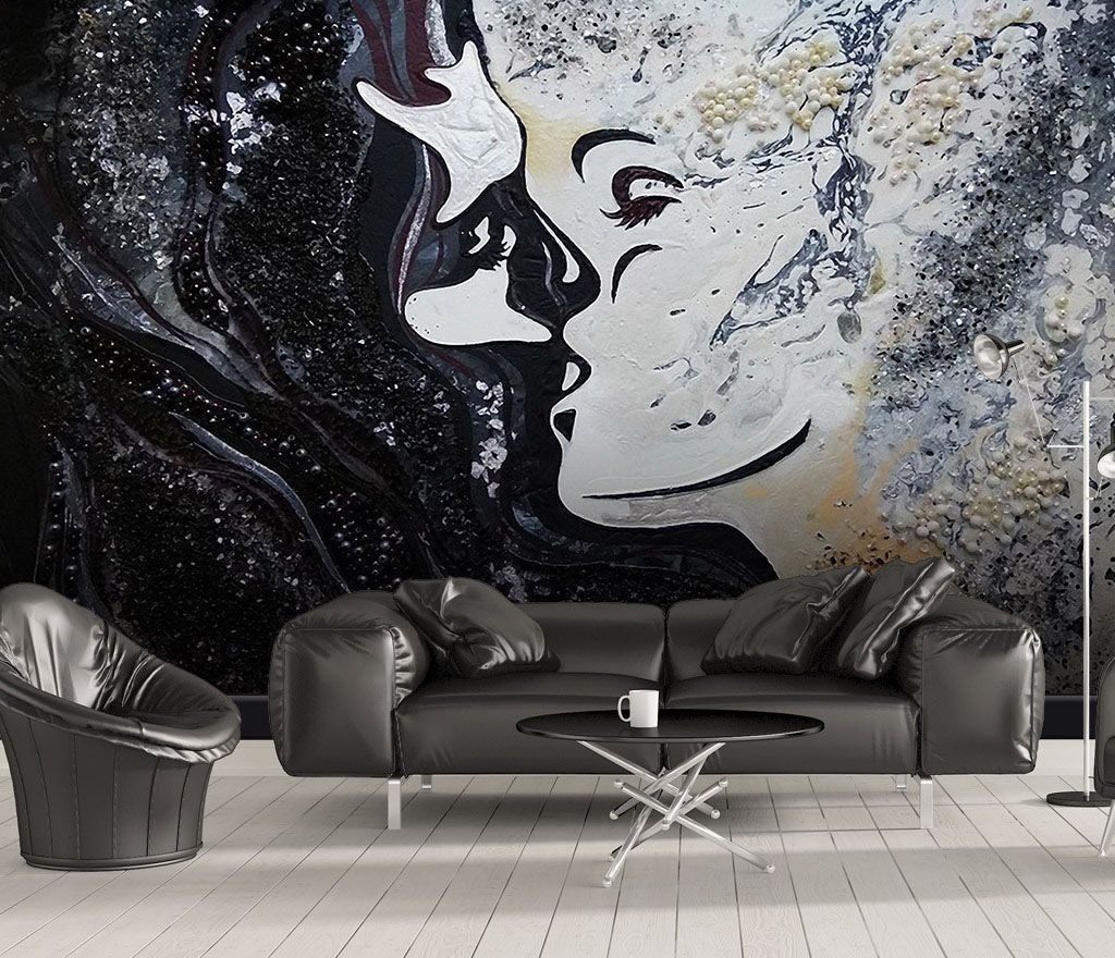 Painting of a woman's face Painting of a woman's face