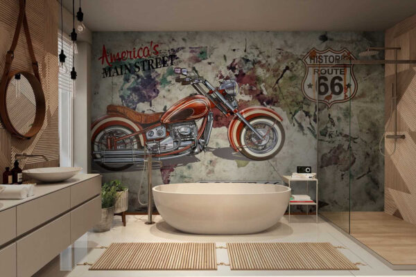 O motociclo num mapa O motociclo num mapa