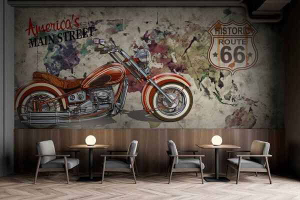 O motociclo num mapa O motociclo num mapa