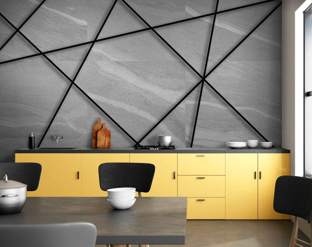 Black lines on a white surface