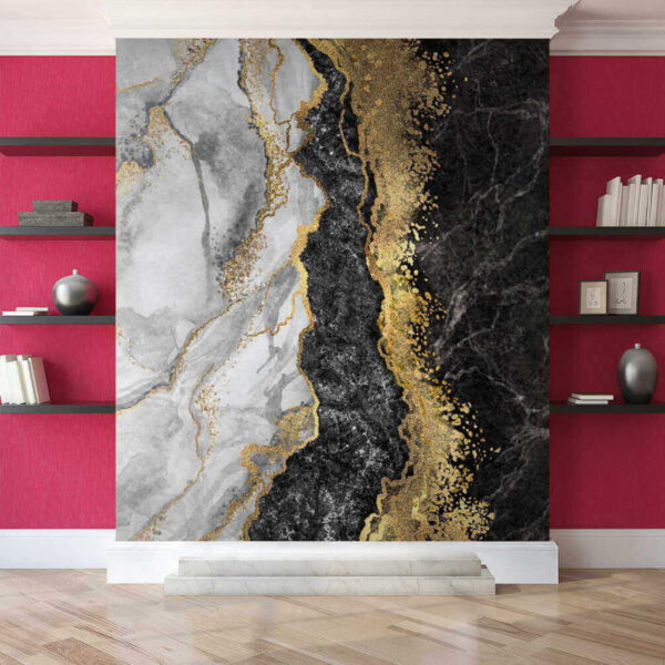 Elegância em mármore com detalhes brilhantes Elegância em mármore com detalhes brilhantes