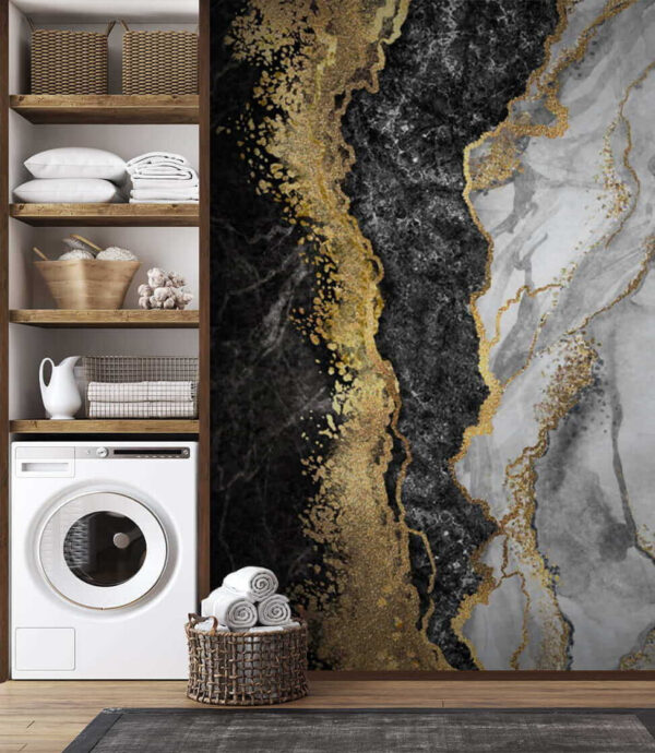 Elegância em mármore com detalhes brilhantes Elegância em mármore com detalhes brilhantes