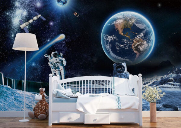 Astronautas numa lua Papel de parede Astronautas numa lua
