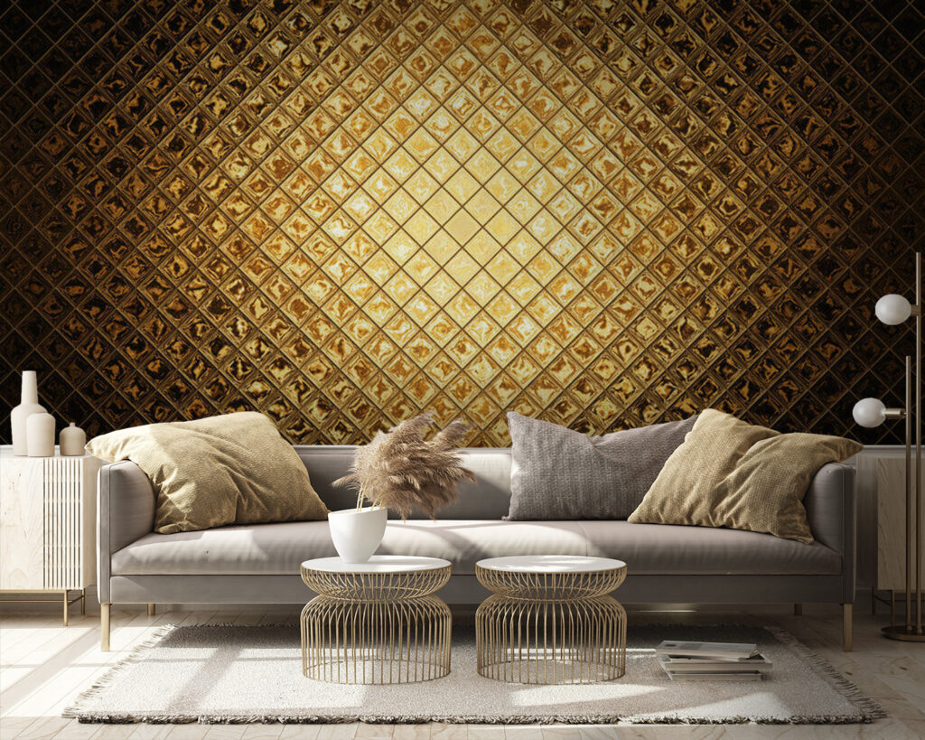 Luminous metallic geometric pattern Luminous metallic geometric pattern