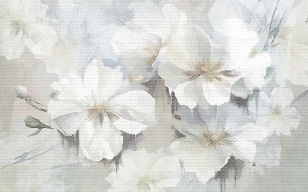 Flores brancas delicadas em tons suaves Flores brancas delicadas em tons suaves