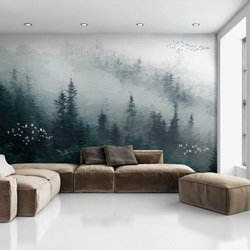 Floresta enevoada com pássaros a voar u23921pig1 1024x1024 - Floresta enevoada com pássaros a voar - tegory