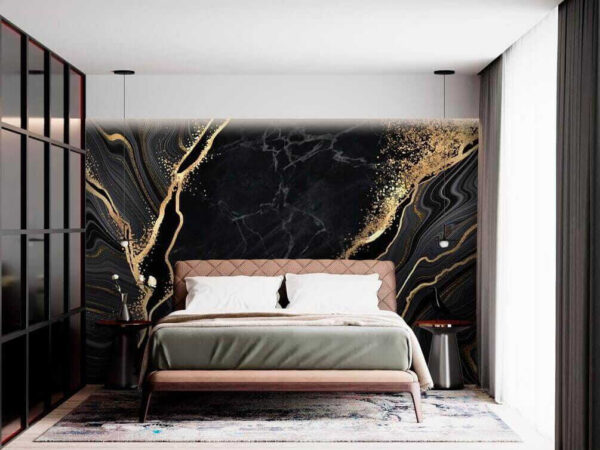 Elegant swirls in midnight and shimmer Elegant swirls in midnight and shimmer