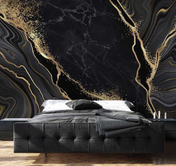 Elegant swirls in midnight and shimmer Elegant swirls in midnight and shimmer