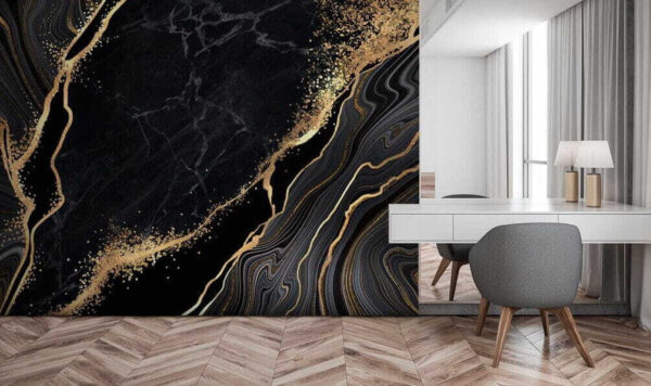Elegant swirls in midnight and shimmer Elegant swirls in midnight and shimmer