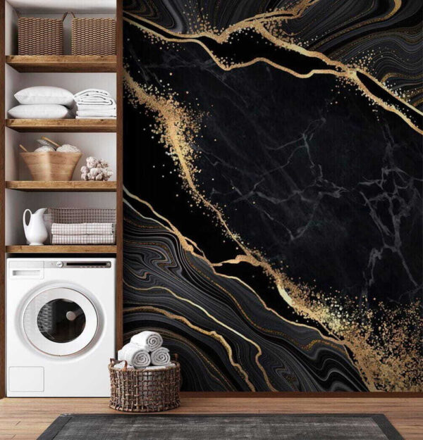 Elegant swirls in midnight and shimmer Elegant swirls in midnight and shimmer