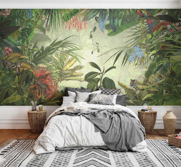 Pintura de uma floresta tropical Pintura de uma floresta tropical