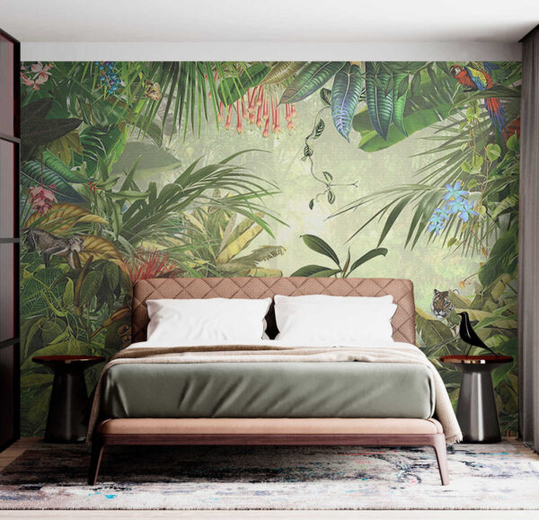 Pintura de uma floresta tropical Pintura de uma floresta tropical