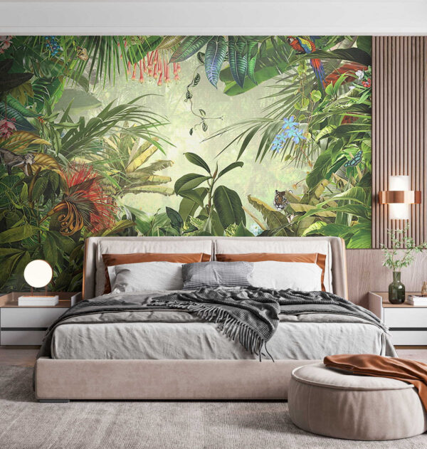 Pintura de uma floresta tropical Pintura de uma floresta tropical