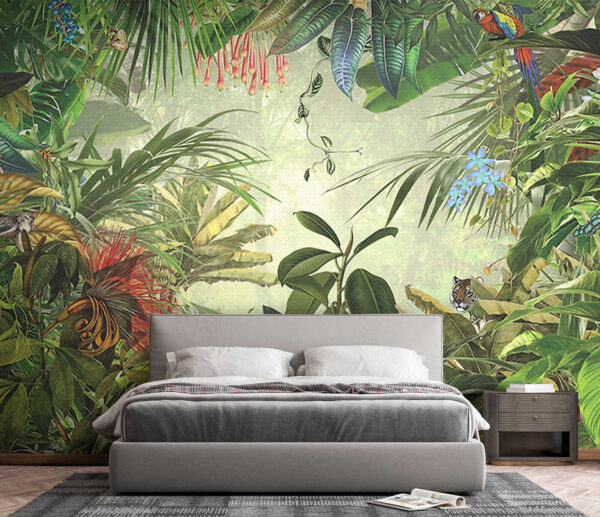 Pintura de uma floresta tropical Pintura de uma floresta tropical