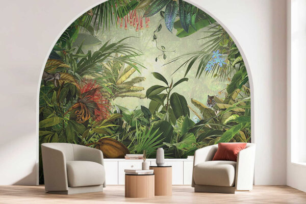 Pintura de uma floresta tropical Pintura de uma floresta tropical