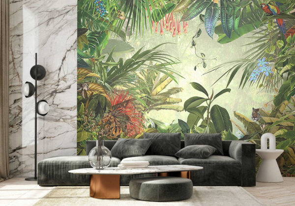 Pintura de uma floresta tropical Pintura de uma floresta tropical